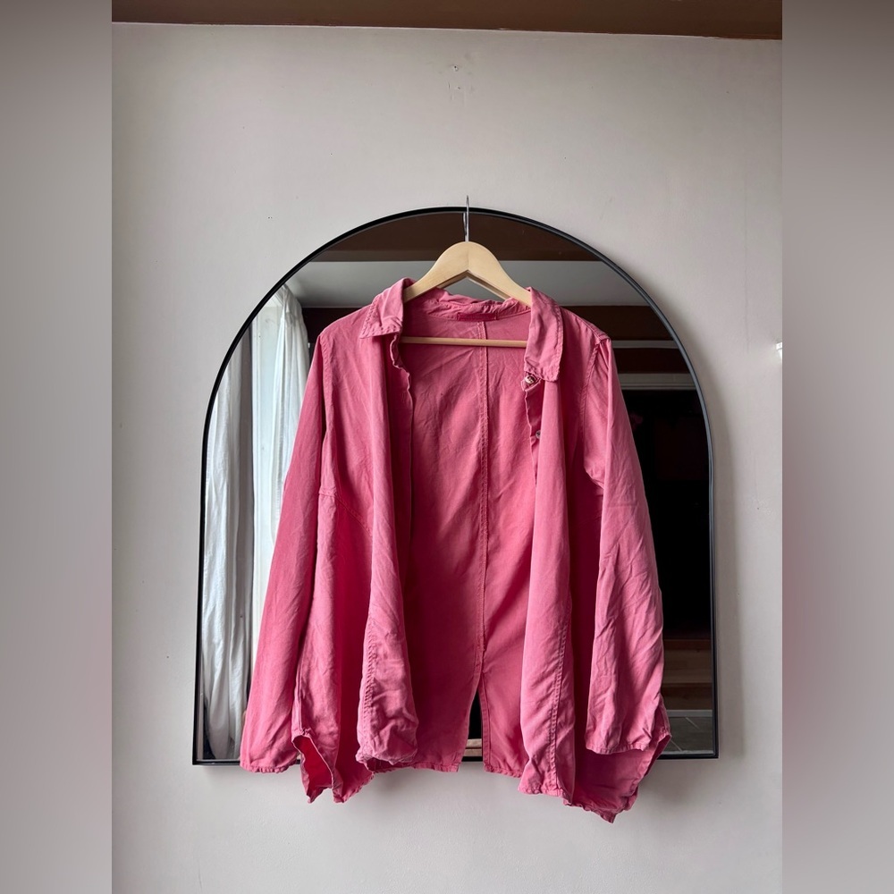 CUT LOOSE | pink tencel button up | size medium